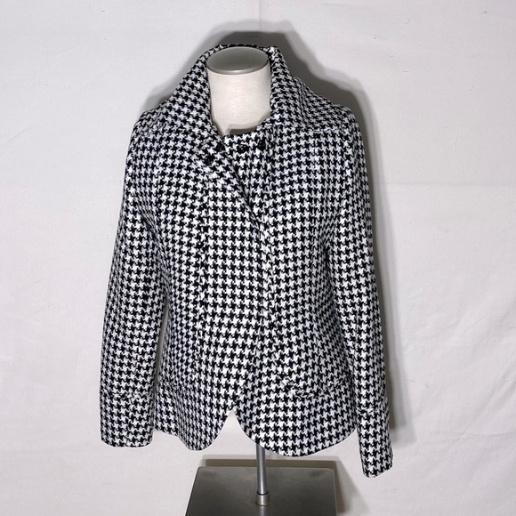 Vitrin Design Black & White Houndstooth Blazer Jacket M - Picture 1 of 16